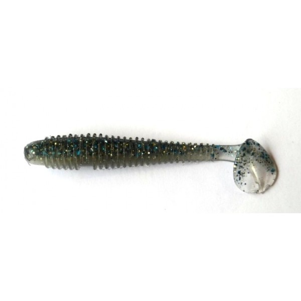 Силиконовая приманка на хищника, Taipan Slim View Fat, 3,3 дюйма, 6шт/уп, цвет №14 Bluegill flash